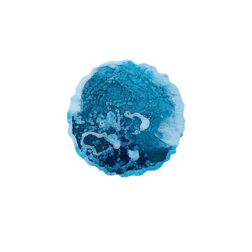 Centerpiece and Trivet - Geode shaped, Ocean Inspired