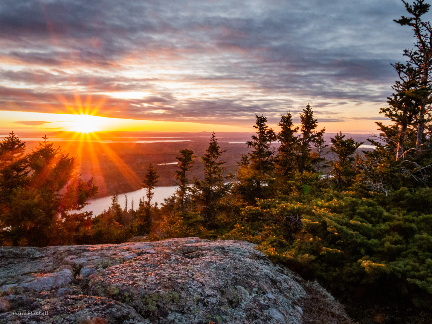May calendar photo taken from Cadillac Mountain.