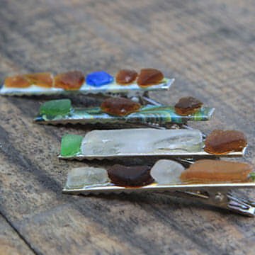 Sea Glass Clips, BarrettesSea Glass Clips, BarrettesSea Glass Clips