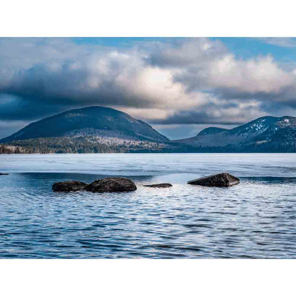 2024 Calendar - March photo of Eagle Lake, Acadia National Park. 
