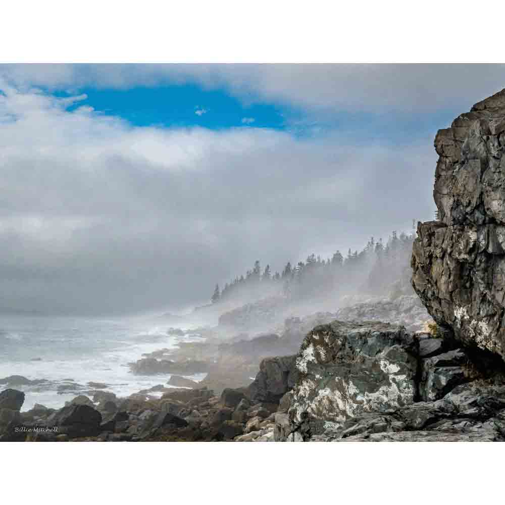 2024 Calendar - August photo of Ocean Drive, Acadia National Park. 