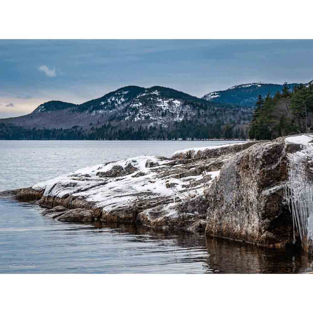 2024 Calendar - December photo of Eagle Lake, Acadia National Park.