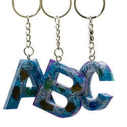Alphabet Key Chain with Sea GlassAlphabet Key Chain with Sea GlassKeychain