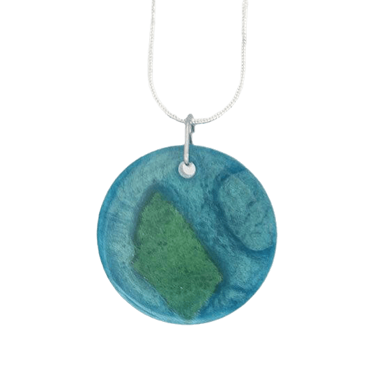 Sea Glass Pendant, RoundSea Glass Pendant, RoundCharms & Pendants