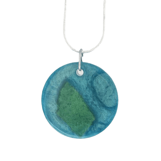 Sea Glass Pendant, RoundSea Glass Pendant, RoundCharms & Pendants