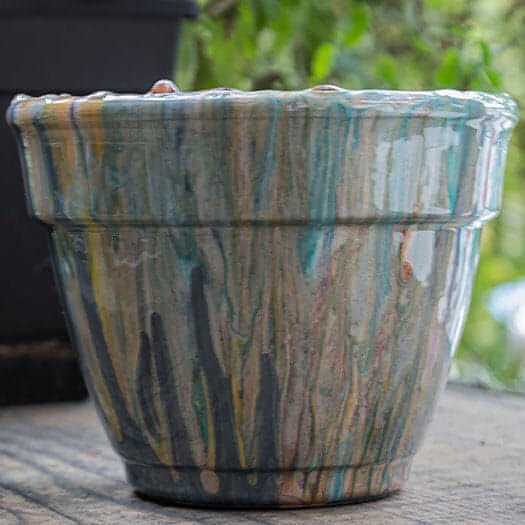Terracotta Pot - Hand painted, Metallic Multi-ColorTerracotta Pot - Hand painted, Metallic Multi-ColorGarden Pot Saucers & Trays